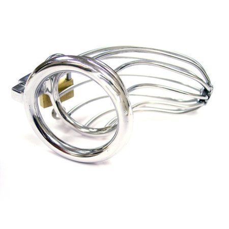 (image for) Stainless Steel Chasity Cock Cage with Padlock