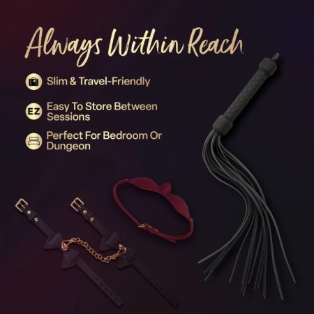 (image for) Temptasia Ardor - Silicone Flogger - Black