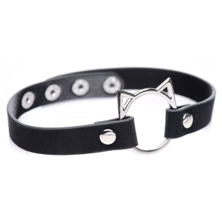 (image for) Kinky Kitty Ring Slim Choker - Black