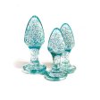 (image for) Adam & Eve Glitter Gem Butt Plug Set Blue