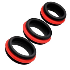 Enhancers 2-in-1 Silicone Cock Ring Set of 3