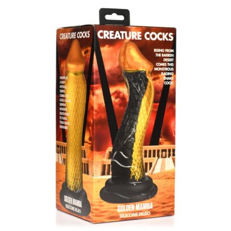 (image for) Golden Mamba Snake Silicone Dildo