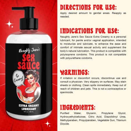 (image for) Naughty Janes Sex Sauce Extra Creamy 16oz