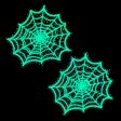 (image for) Glitter Black Glow in the Dark Spooky Spider Web Pasties