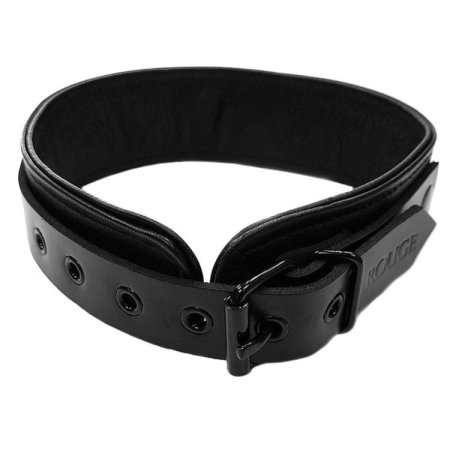 (image for) Leather Collar - Black with Black