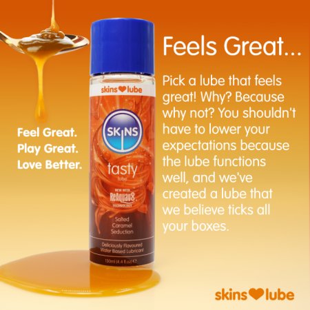 (image for) Skins Salted Caramel Water Based Lubricant 4.4 fl oz (130ml)