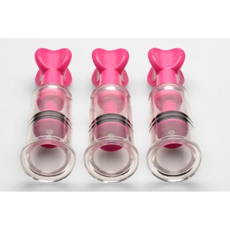 (image for) MAXtwist Clit & Nipple Triple Sucker Set - Pink
