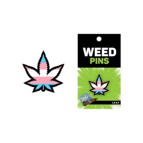 Enamel Pin: Trans Weed Leaf Enamel Pin: Trans Weed Leaf
