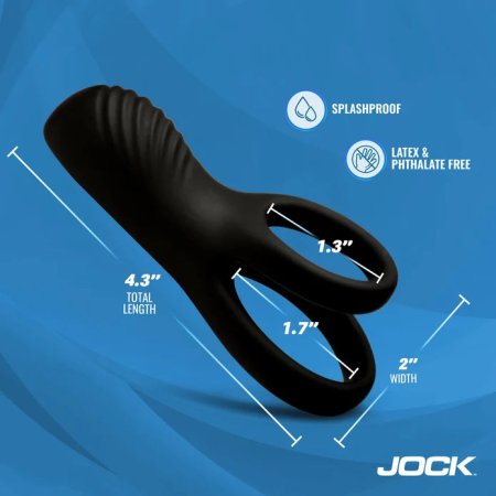 (image for) Hard-On Vibrating Silicone C-Ring w/ Clit Stim