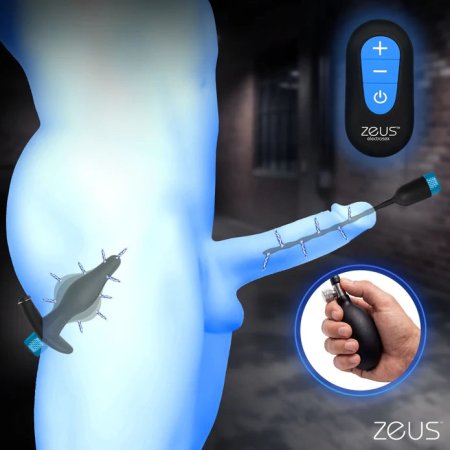 (image for) Inflatable Anal Plug & Urethral Sound E-Stim Kit w/remote