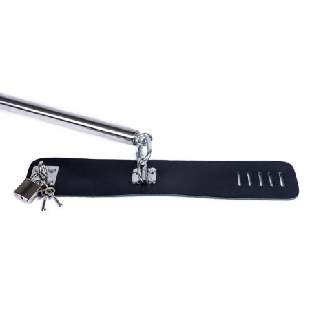 (image for) Steel Spreader Bar w Leather Cuffs Nickl