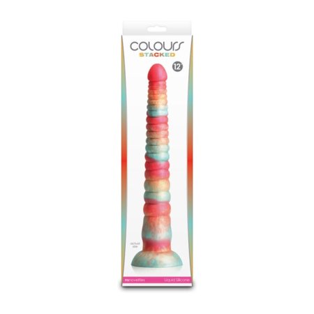 (image for) Colours - Stacked - 12" Dildo - Red/Gold