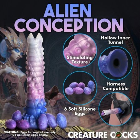 (image for) Tenta-Queen Ovipositor Large Dildo &Eggs