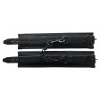 (image for) Leather Padded Wrist Cuffs - Black with Black