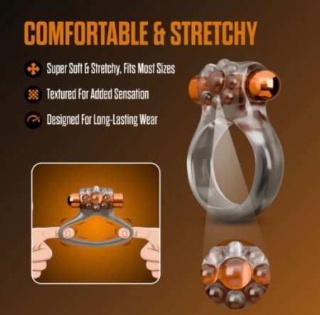 (image for) Stay Hard - Standard Vibrating Cock Ring Set with Sleeve
