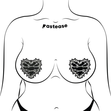 (image for) Barbed Wire Heart Pasties Reflective