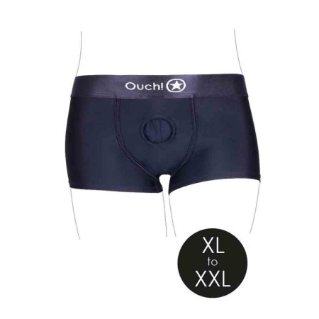 (image for) Vibrating Strap-on Boxer - Black - XL/2X