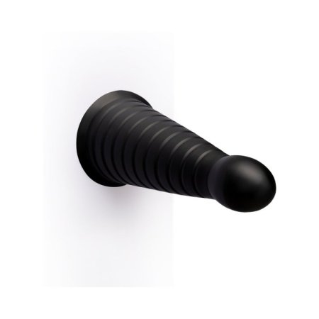 (image for) CONE - 10" TAPERED & RIBBED DILDO WITH SUCTION CUP