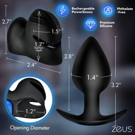 (image for) Anal Plug & Head Teaser E-Stim Kit w/ remote