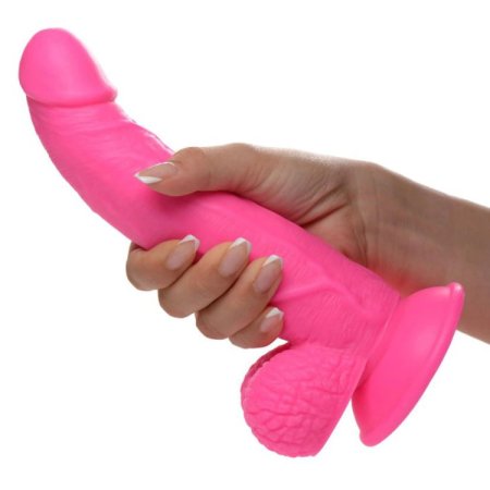 (image for) POP 7.5" Dildo with Balls - Pink