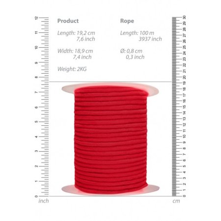 (image for) Ouch! Bondage Rope 100 Meter - Red *
