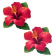 (image for) Tropical Vibrant Red Hawaiian Hibiscus Botanical Flower Breast Pasties