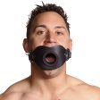(image for) Leather Locking Open Mouth Feeder Gag