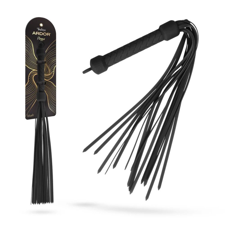 (image for) Temptasia Ardor - Silicone Flogger - Black