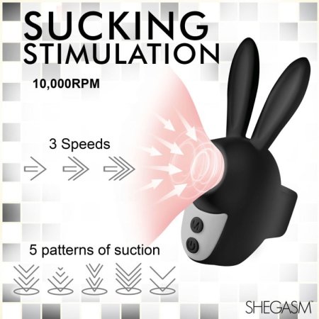 (image for) Sucky Bunny Clit Stimulator - Black