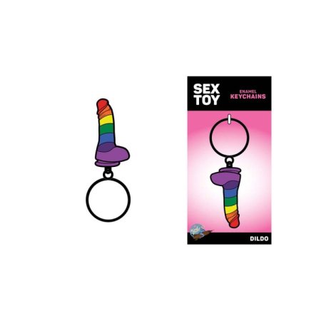 (image for) Rainbow Dildo Keychain