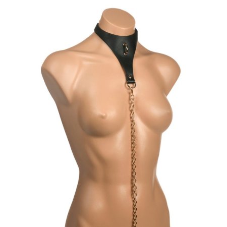 (image for) Captivate Collar with Body Chain - Black