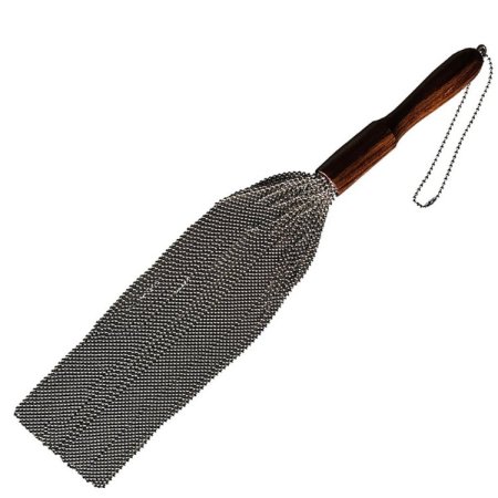 (image for) Beaded Metal Flogger with Wooden Handle