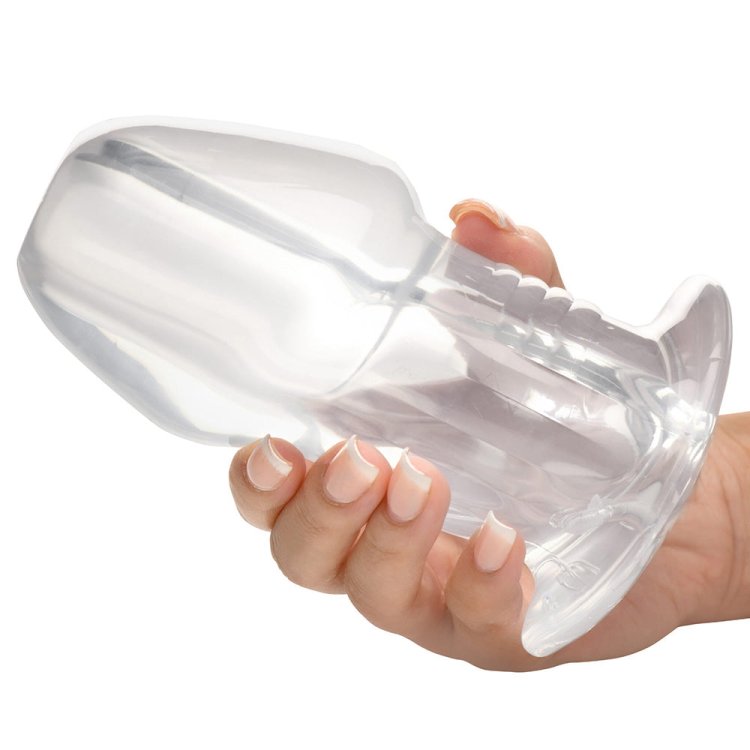 (image for) Dicked Clear Hollow Anal Plug - X-Large