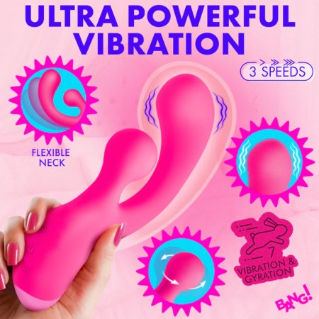 (image for) Gyro Rabbit Silicone Vibrator - Pink