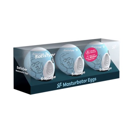 (image for) Masturbator Egg 3er Set (Savage) Light Blue