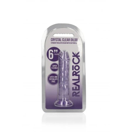 (image for) 6" Realistic Dildo No Balls - Purple