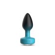 (image for) TEAL Ombre - SMALL Cheeky Charms Eluxe Vibrating Plug With Remote - Clear Gem