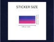 (image for) Bisexual Rectangle Flag Stickers -250pc*
