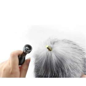 Real Fox Tail Small Tapered Metal Plug Real Fox Tail Small Tapered Metal Plug