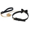 (image for) Temptasia Ardor - Silicone Collar & Leash - Black with Bow