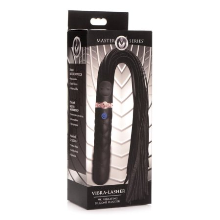 (image for) Vibra-Lasher 9X Vibrating Silicone Dildo Flogger