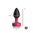 (image for) RUBY Ombre - SMALL Cheeky Charms Eluxe Vibrating Plug With Remote - Clear Gem