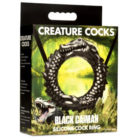 (image for) Black Caiman Silicone Cock Ring