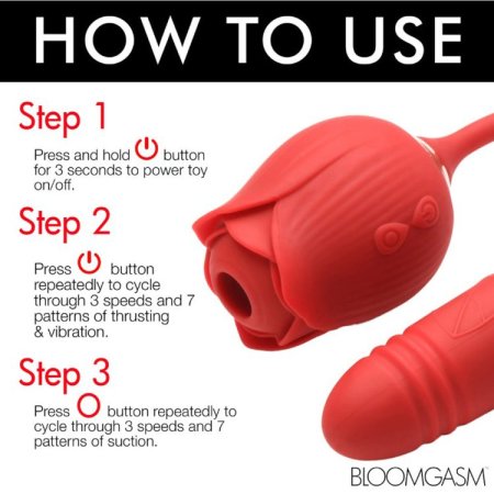 (image for) Romping Rose 10X Suction Rose & Thrustin