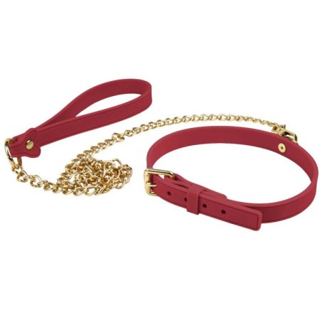 (image for) Temptasia Ardor - Silicone Collar & Leash - Red