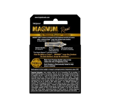 (image for) Trojan Magnum Raw Condoms - 3pk