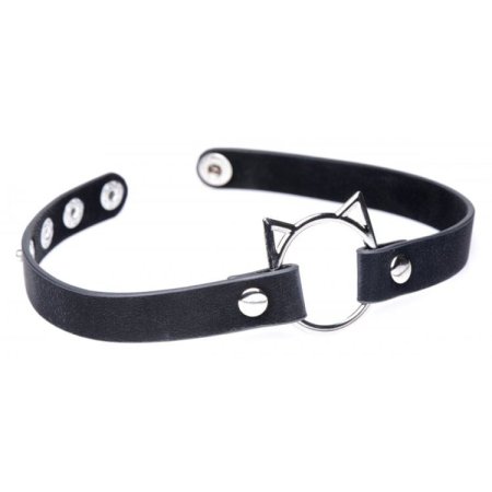 (image for) Kinky Kitty Ring Slim Choker - Black