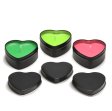 (image for) Burning Heart Blacklight Reactive Heart Drip Candle Set of 3