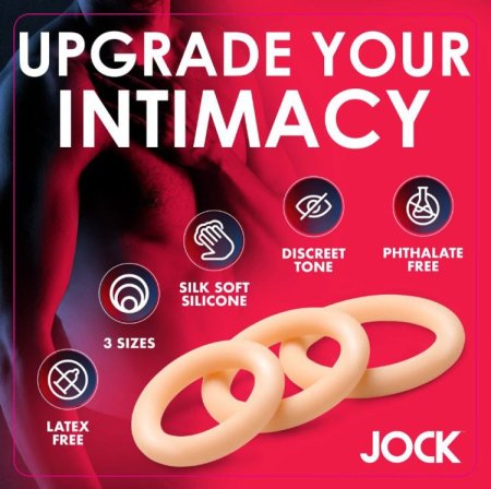 (image for) JOCK Discrete Silicon CockRing Set Light