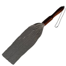 Beaded Metal Flogger with Wooden Handle Beaded Metal Flogger with Wooden Handle